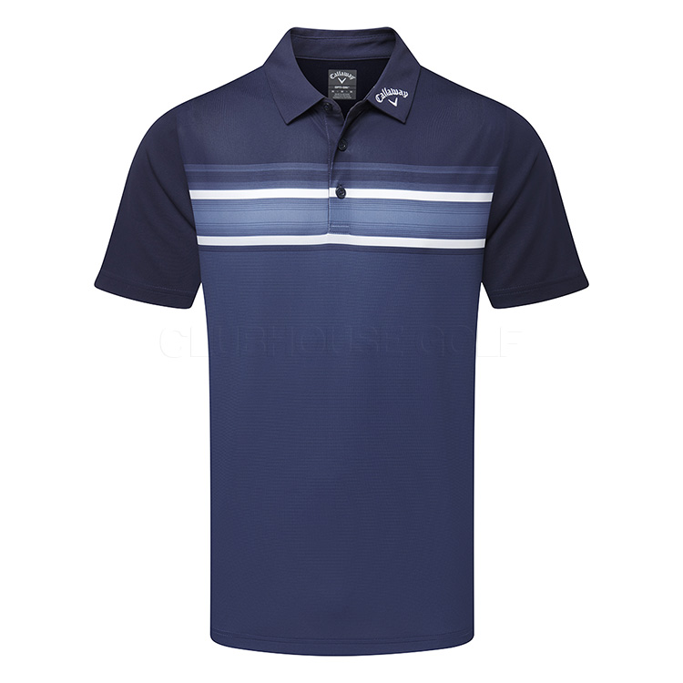 Callaway Tour Stripe Golf Polo Shirt Peacoat CGKSC0T6-410