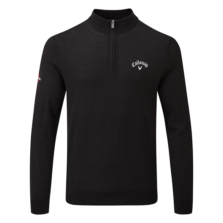 Callaway Blended Merino 1/4 Zip Golf Sweater Black Ink CGGF80M1-019