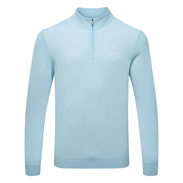 Callaway Blended Merino 1/4 Zip Golf Sweater Artic Paradise CGGF80M1-464