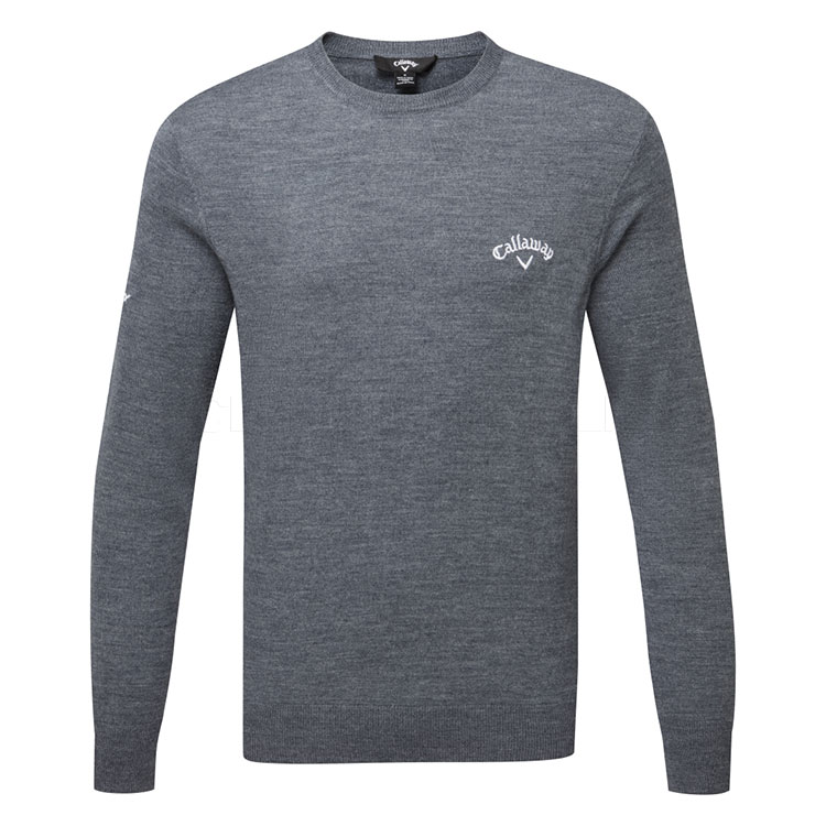 Callaway Crew Neck Merino Mix Golf Sweater Steel Heather CGGFF0T9-038