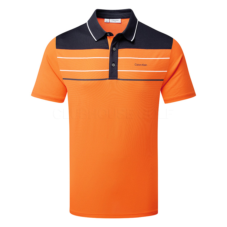 Calvin Klein Blackwater Golf Polo Shirt Orange CKMS23746