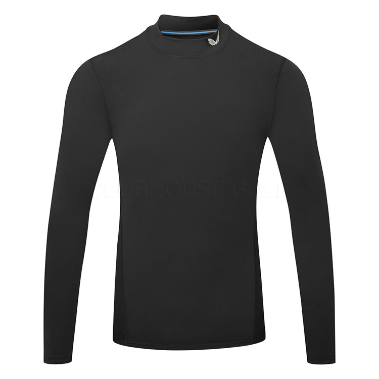Castore Thermal Mock Neck Golf Base Layer Black/Mid Grey GMF31167-018