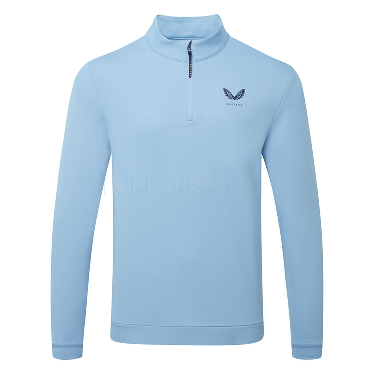 Castore Classic 1/4 Zip Golf Sweater Sky Blue/Midnight Navy GMC40686-043