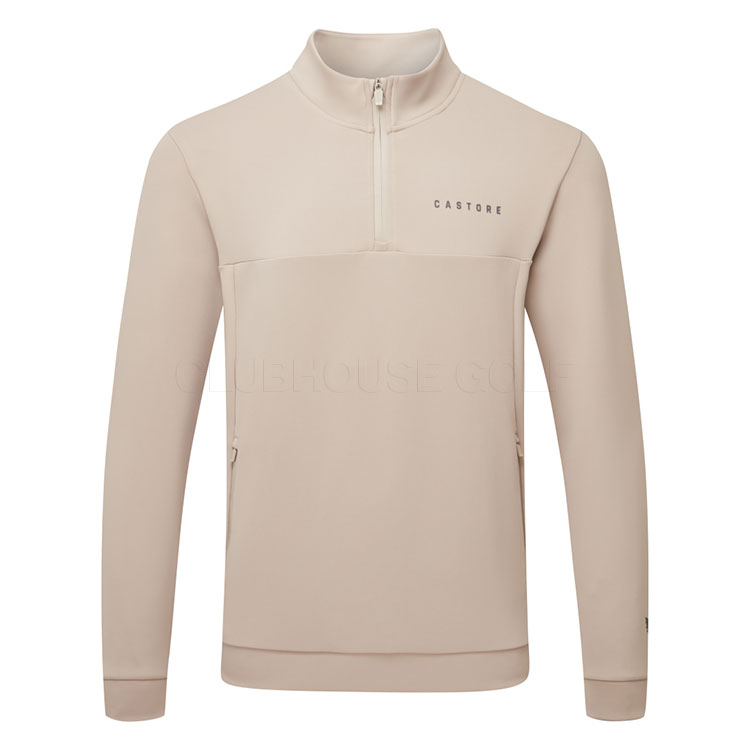 Castore Scuba 1/4 Zip Golf Sweater Mushroom/Gunmetal CMD40920-148