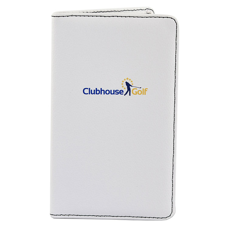 Clubhouse Golf Leather Scorecard Holder White/Black