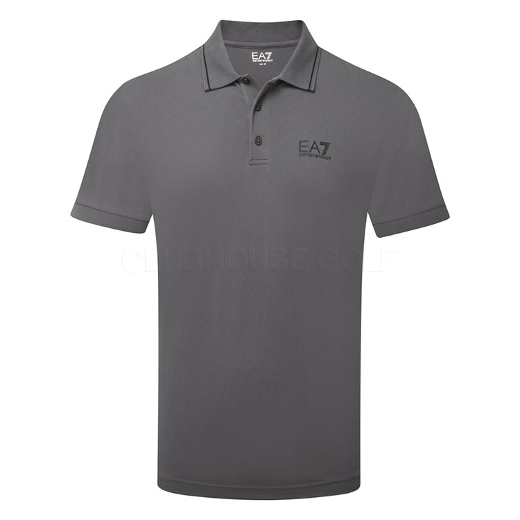Emporio Armani Core Pique Golf Polo Shirt Asphalt 8NPF16-U8117