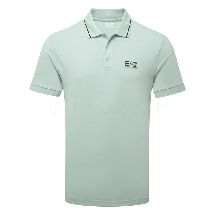 Emporio Armani Core Pique Golf Polo Shirt Blue Surf 8NPF16-U9066