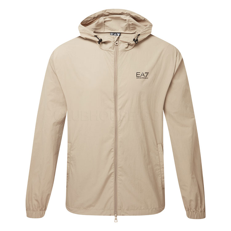 Emporio Armani Core Full Zip Hooded Golf Wind Jacket Cobblestone 7M000211-U6155