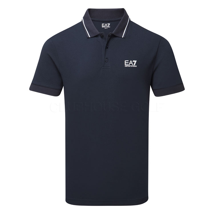 Emporio Armani Core Pique Golf Polo Shirt Armani Blue 8NPF16-1562