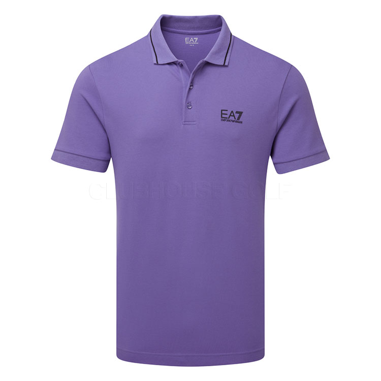 Emporio Armani Core Pique Golf Polo Shirt Corsican Blue 8NPF16-UA050