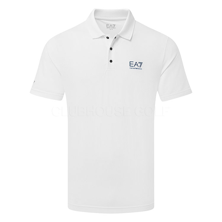 Emporio Armani Pro Colourblock Golf Polo Shirt White 7M000168-U0002
