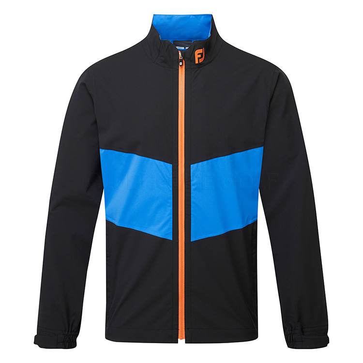FootJoy HydroLite Waterproof Golf Jacket Black/Sapphire/Orange 88801