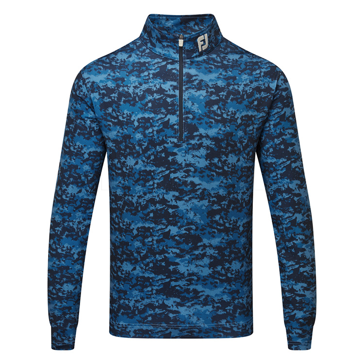 FootJoy Cloud Camo 1/2 Zip Golf Pullover Navy 80111