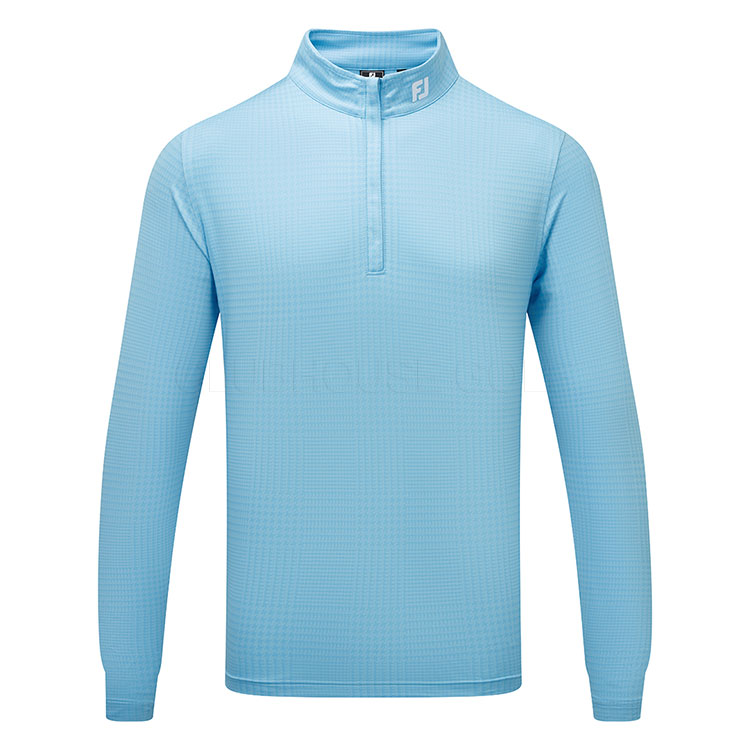 FootJoy Quilt Texture Chill-Out Golf Pullover - Sky FootJoy Quilt Texture Chill-Out Golf Pullover - Sky