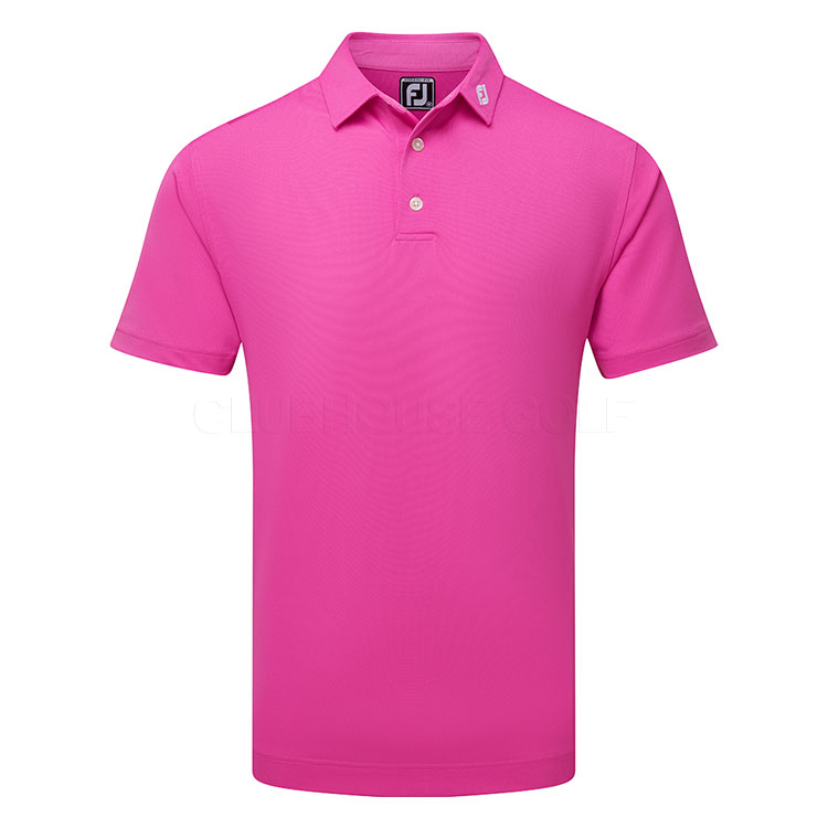 FootJoy Stretch Pique Solid Golf Polo Shirt Hot Pink Clubhouse Golf