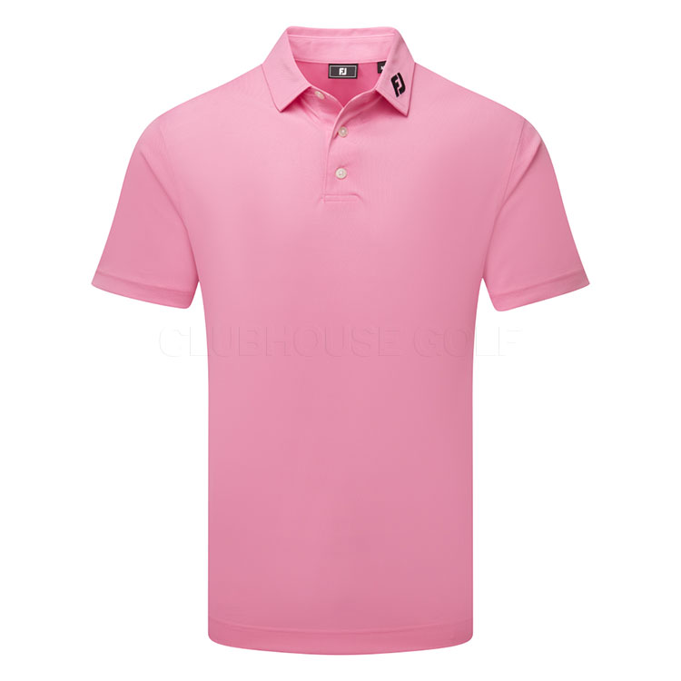 FootJoy Stretch Pique Solid Golf Polo Shirt Pink Pop 39289
