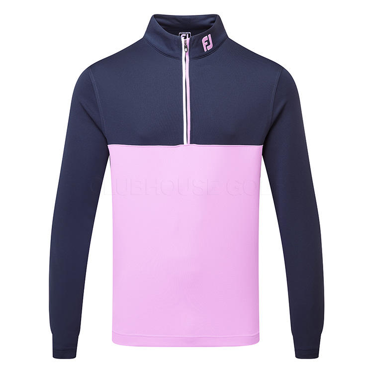 FootJoy Colour Block Chill-Out 1/4 Zip Golf Pullover Navy/Lavender 88400