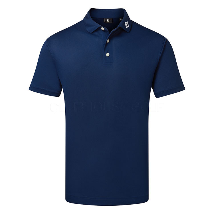 FootJoy Stretch Pique Solid Golf Polo Shirt Navy 91824