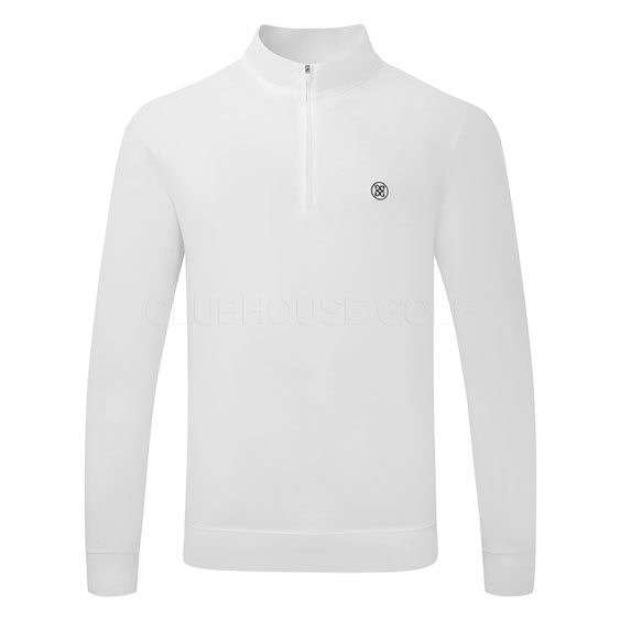 G/FORE Luxe Mid 1/4 Zip Golf Sweater Snow GMM000049-SNO