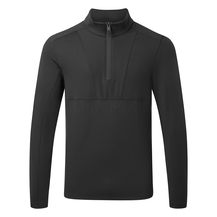 G/FORE Double Knit 1/4 Zip Golf Sweater Onyx GMM000021-ONY