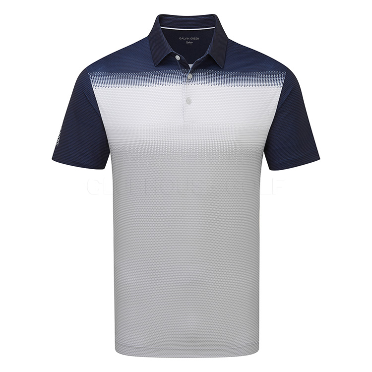 Galvin Green Mo Golf Polo Shirt Cool Grey/White/Navy - Clubhouse Golf