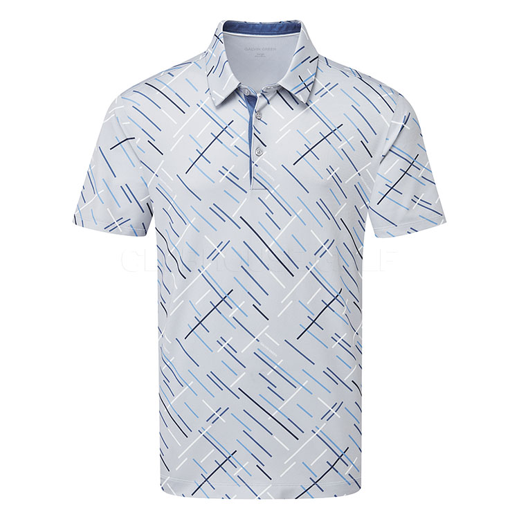 Galvin Green Mathias Golf Polo Shirt Cool Grey/Navy D01000949094