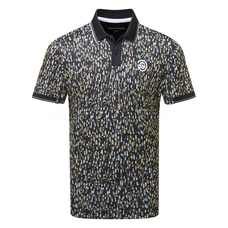 Galvin Green Concept Memphis Golf Polo Shirt Alaskan Blue/Black D01001078816