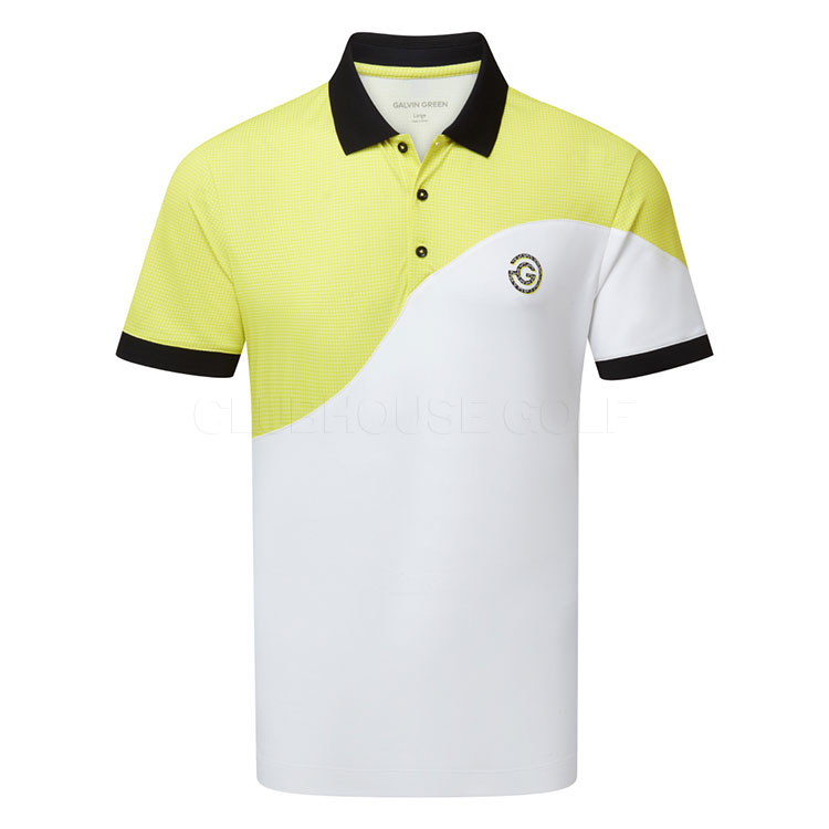 Galvin Green Concept Myron Golf Polo Shirt White/Sunny Lime D01001489402