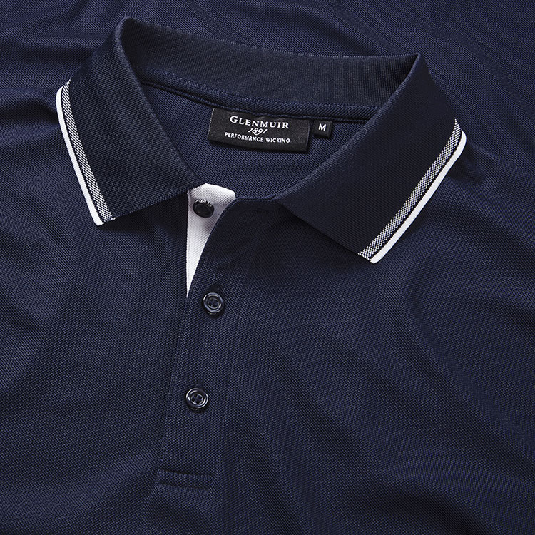 Glenmuir Ethan Golf Polo Shirt Navy/White Clubhouse Golf