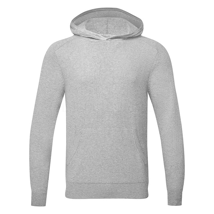 Glenmuir Crossford Cashmere Golf Hoodie Light Grey Marl MKC7694RN-CRO