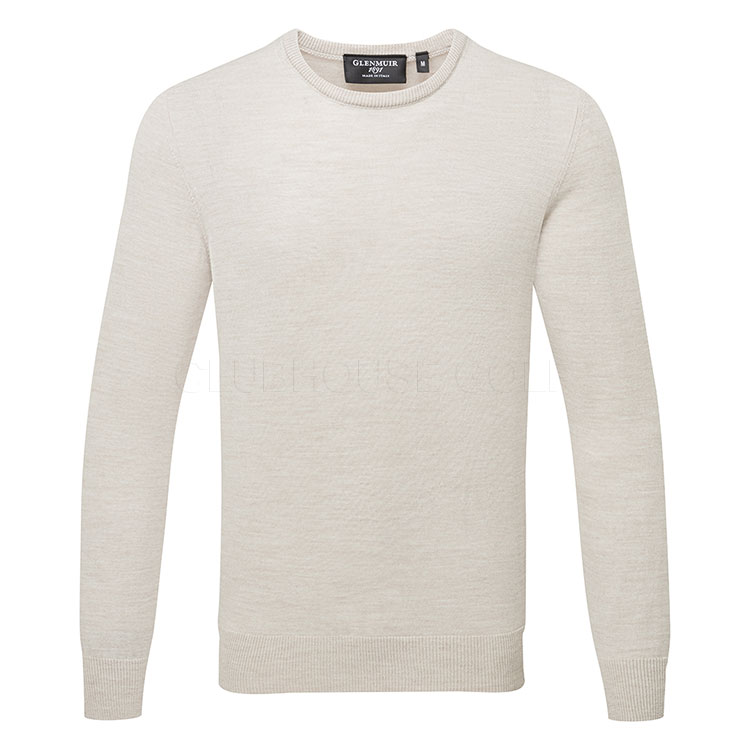 Glenmuir Knox Crew Neck Merino Golf Sweater Linen Marl KM7616CN-KNO