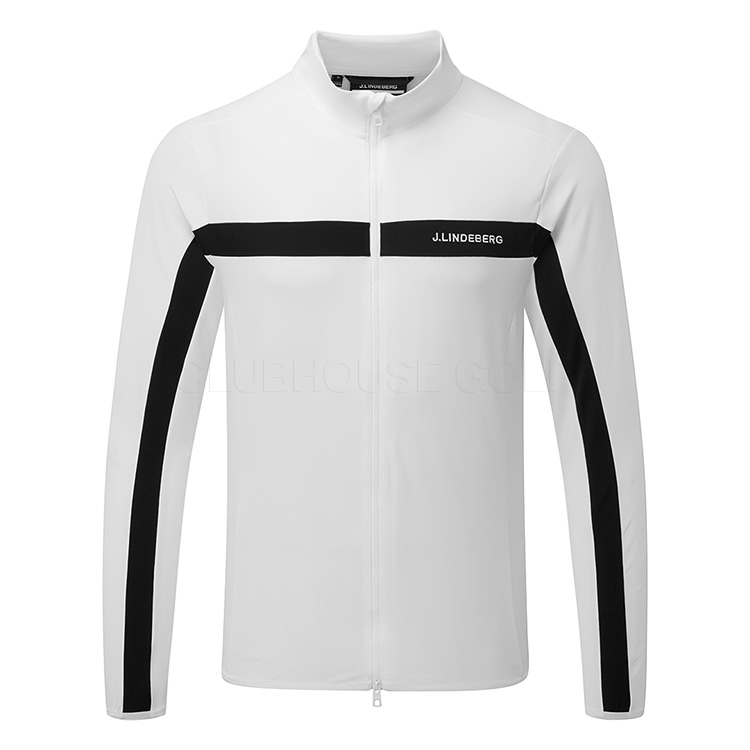 J.Lindeberg Jarvis Full Zip Golf Jacket White/Black GMJS03873-0191