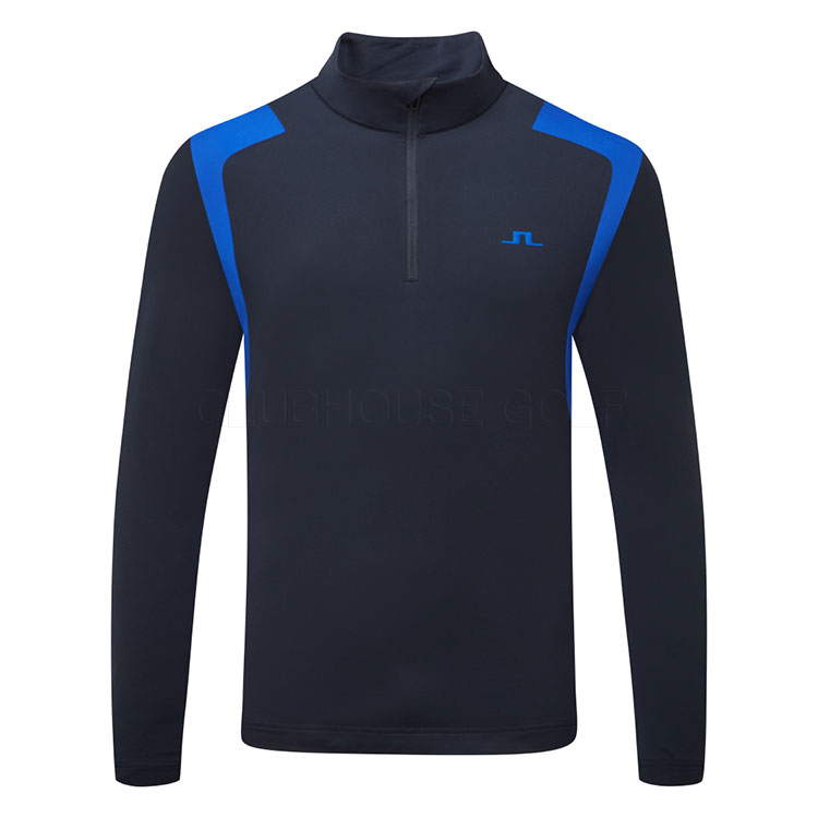 J.Lindeberg Lukas 1/4 Zip Golf Sweater Club Blue/JL Navy GMJS10952-O516