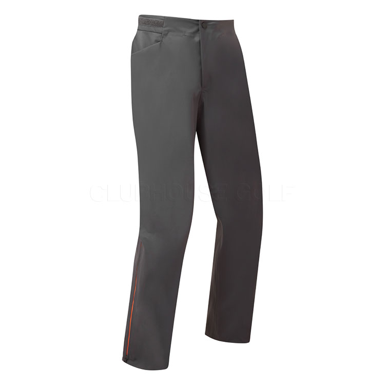 J.Lindeberg Sandy Waterproof Golf Pants Asphalt Persimmon Orange Clubhouse Golf
