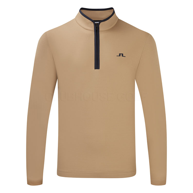 J.Lindeberg Clide 1/4 Zip Golf Sweater Tigers Eye/JL Navy GMJS11960-E376