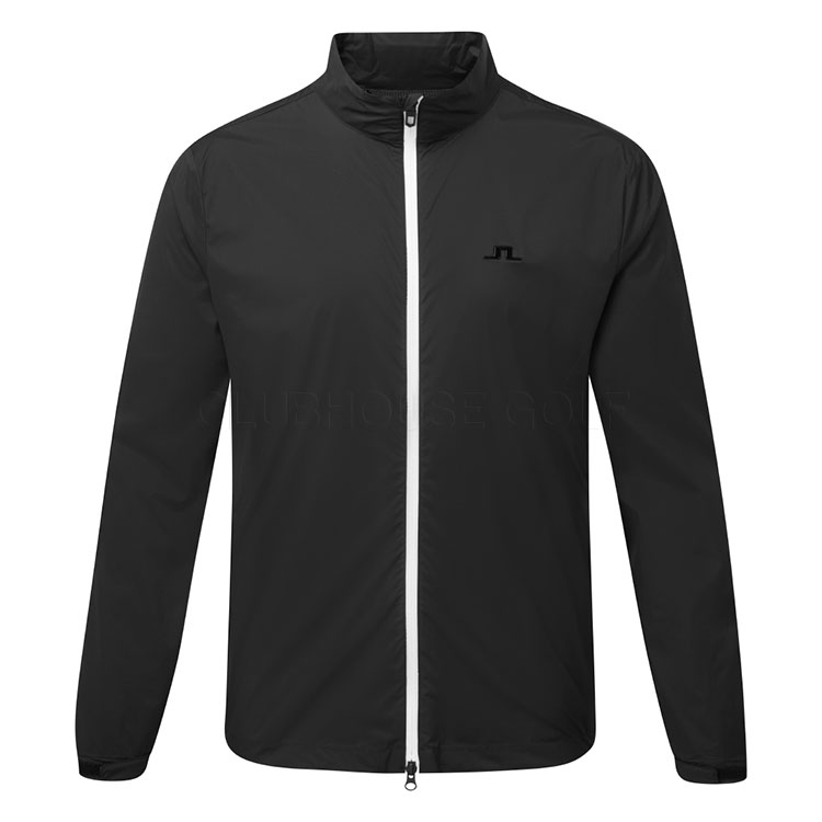 J.Lindeberg Ash Light Packable Golf Wind Jacket Black/White GMOW11973-9999