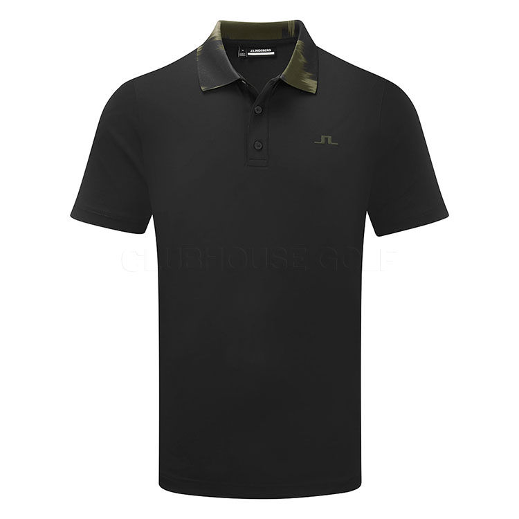 J.Lindeberg Glen Golf Polo Shirt Black/Warp Forest GMJT13744-9999