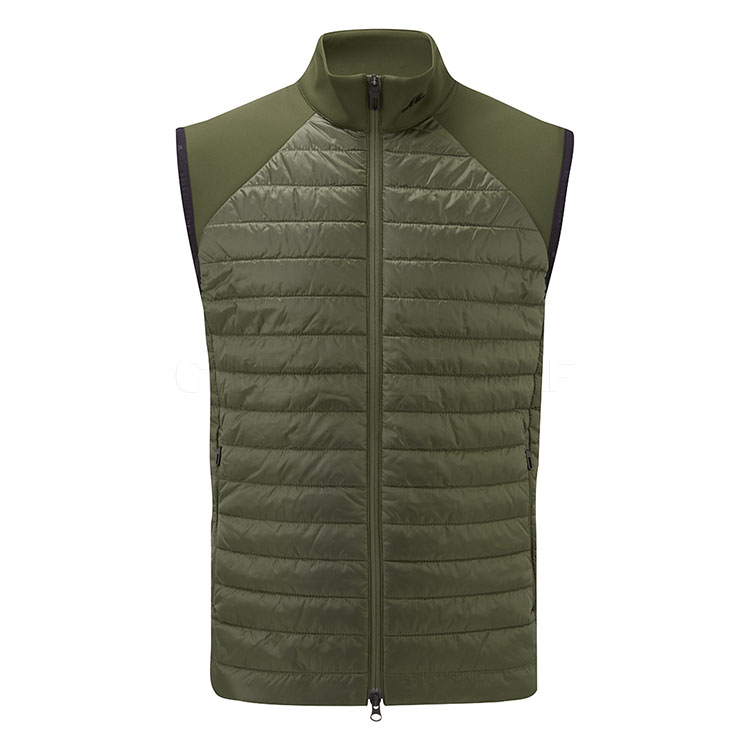 J.Lindeberg Hayden Quilt Hybrid Golf Wind Vest Forest Green GMOW13074-M354