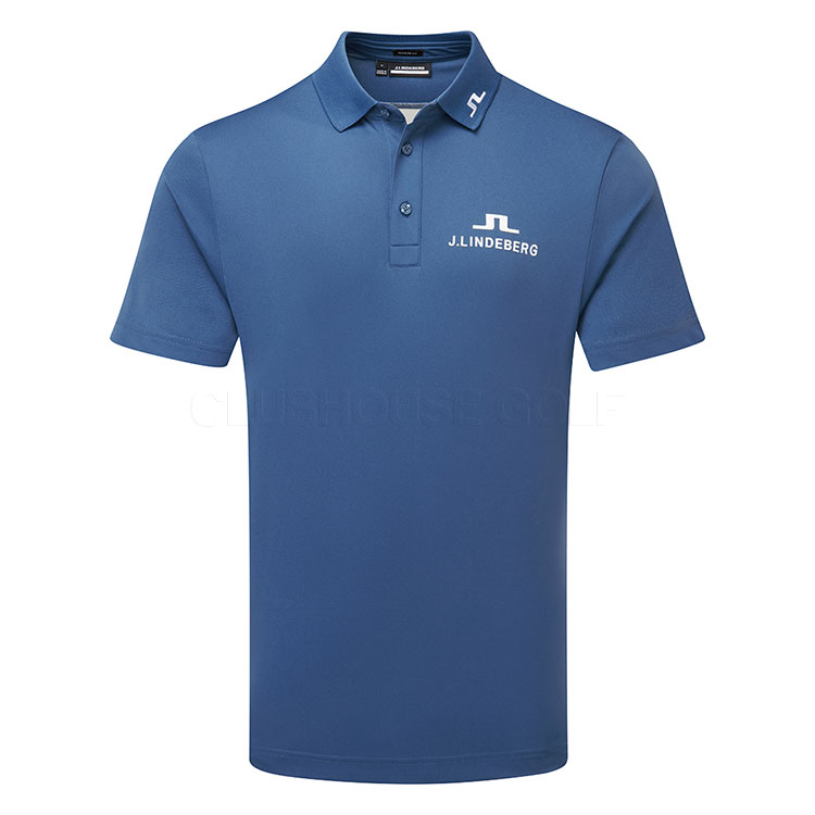 J.Lindeberg KV Tour Golf Polo Shirt Dark Blue/Causeway Moonbeam Black/White GMJT14256-O565