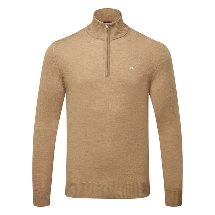 J.Lindeberg Kian 1/4 Zip Golf Sweater Tigers Eye GMKW11845-E376