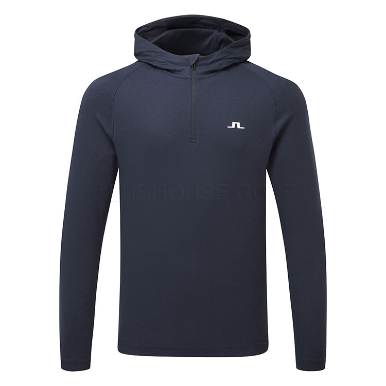 J.Lindeberg Mario 1/4 Zip Golf Hoodie JL Navy/White GMJS14114-6855