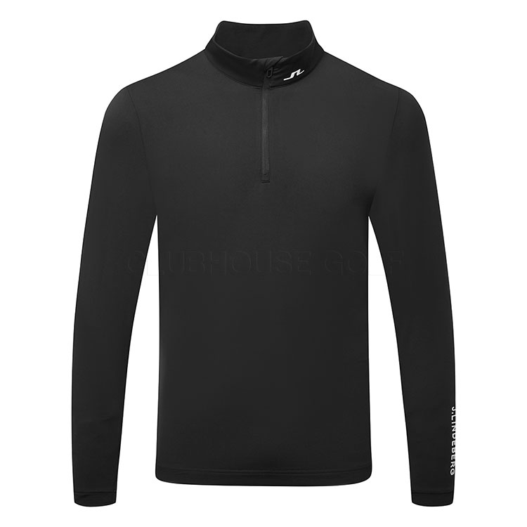J.Lindeberg Tour Tech 1/4 Zip Golf Sweater Black/White GMJS11956-9999