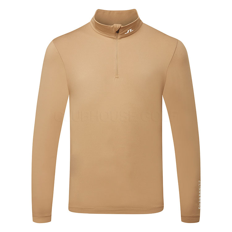 J.Lindeberg Tour Tech 1/4 Zip Golf Sweater Tigers Eye/White GMJS11956-E376