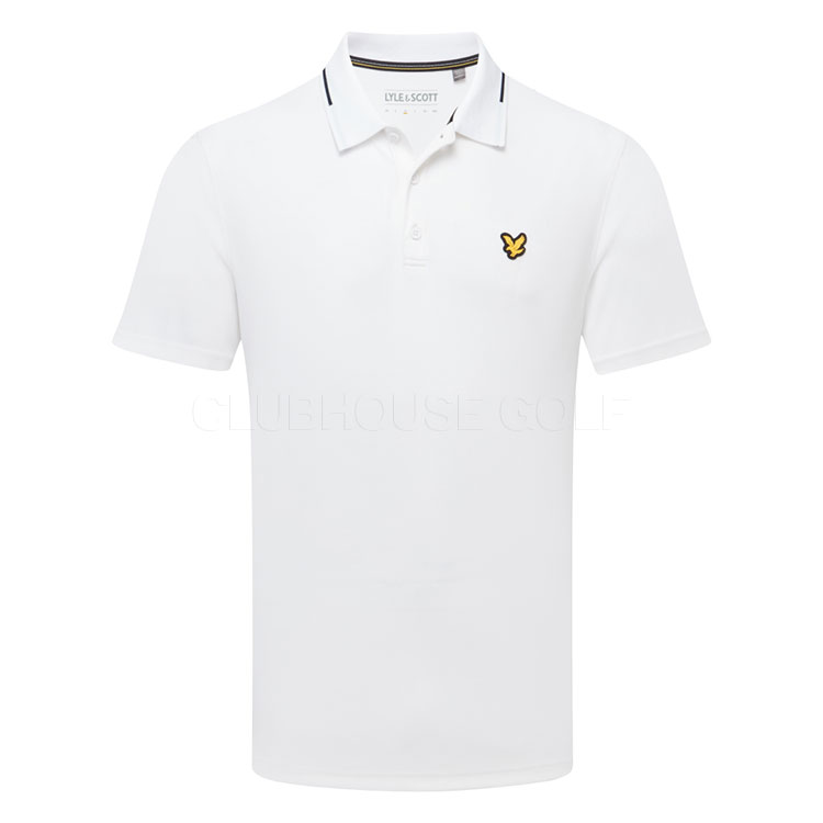 Lyle & Scott Tipped Tech Golf Polo Shirt White SP2460-626
