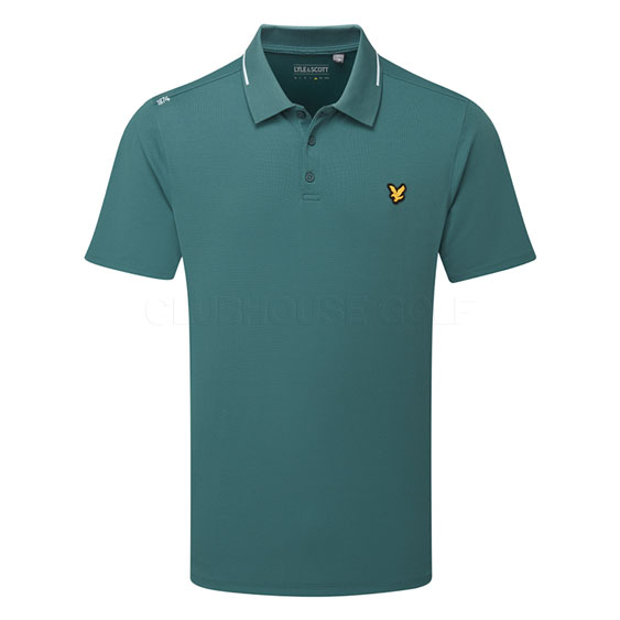 Lyle & Scott Tipped Tech Golf Polo Shirt Mediterranea SP2460-Y105