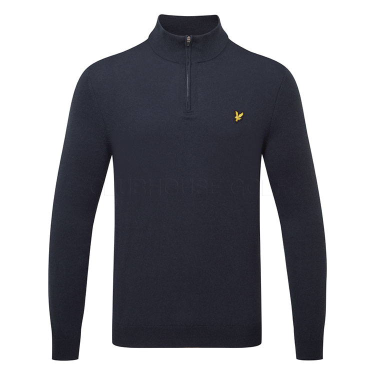 Lyle & Scott Knitted 1/4 Zip Golf Sweater Dark Navy KN2460-Z271