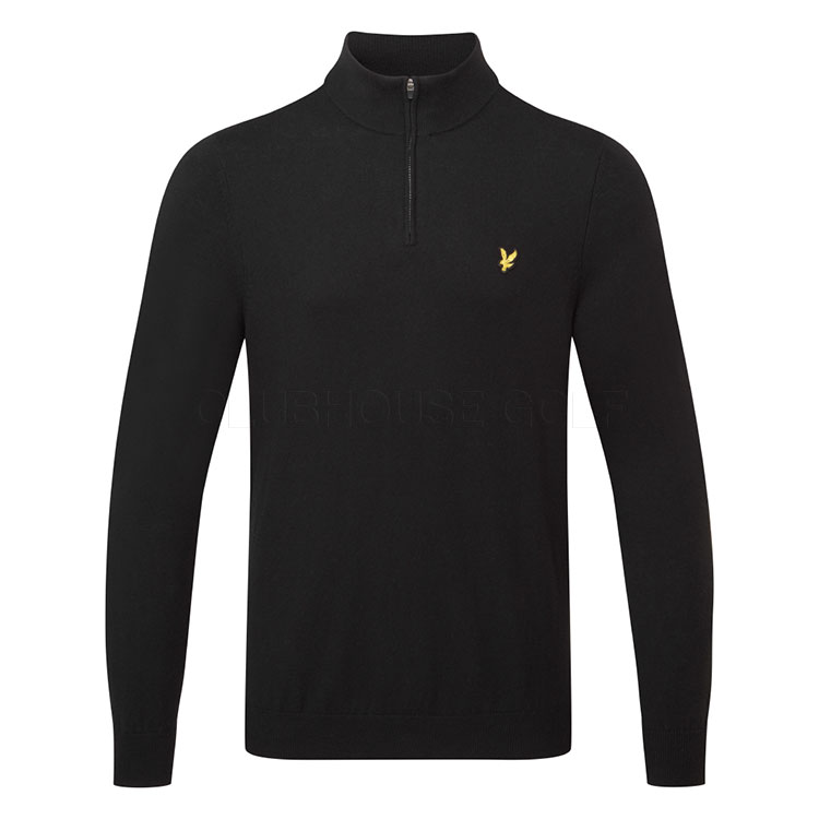 Lyle & Scott Knitted 1/4 Zip Golf Sweater Jet Black KN2460-Z865