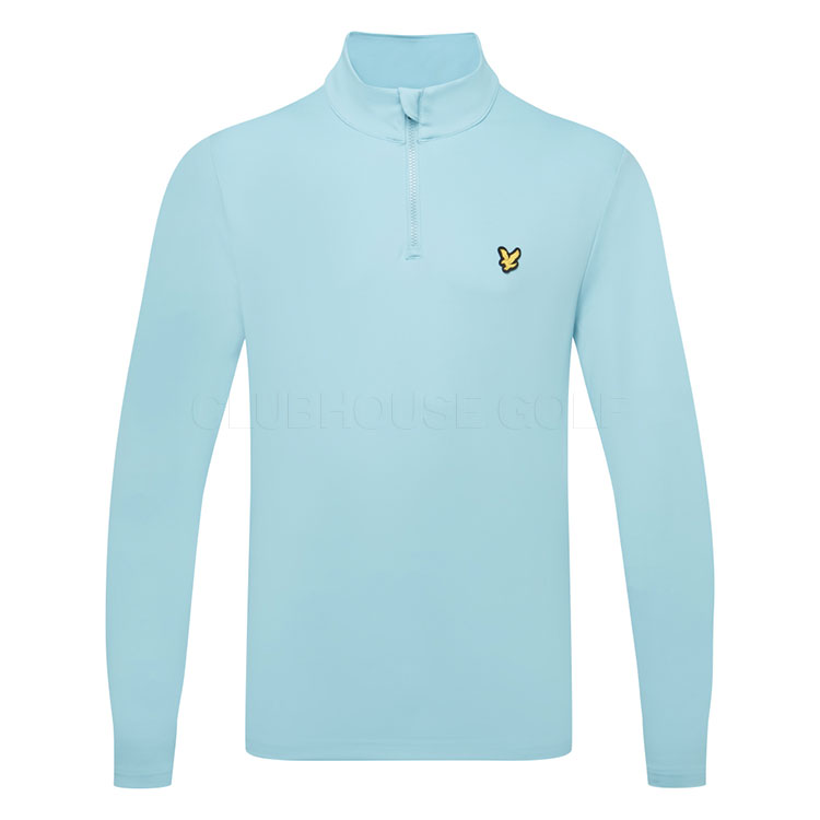 Lyle & Scott Core 1/4 Zip Golf Sweater Aquamarine Blue ML2460-661