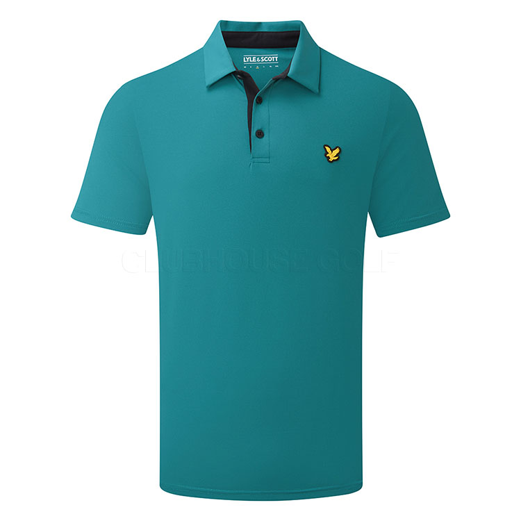 Lyle & Scott Contrast Placket Golf Polo Shirt Albatross/Jet Black SP2265G-X612