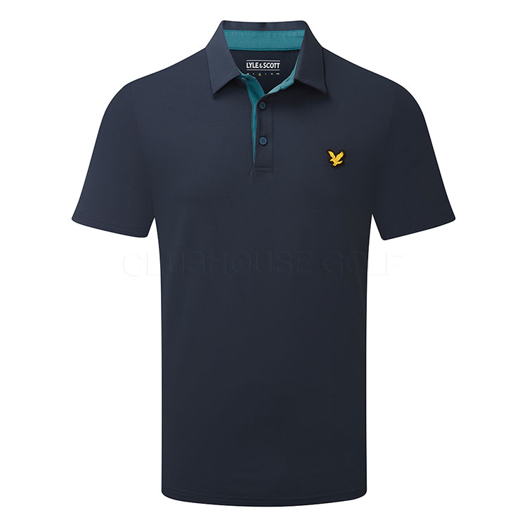 Lyle & Scott Contrast Placket Golf Polo Shirt Dark Navy/Albatross SP2265G-X613